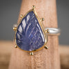 Hailey Carved Tanzanite Ring - Size 7 1/2