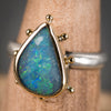 Hailey Aqua Blue Boulder Opal Ring - size 7