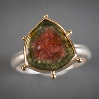 Hailey Watermelon Tourmaline Ring - size 6 1/2