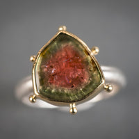 Hailey Watermelon Tourmaline Ring - size 6 1/2
