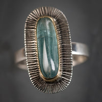Sorento Long Blue Tourmaline Ring - Size 7