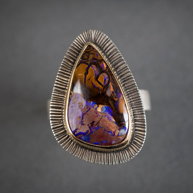 Sorento Boulder Opal Ring - size 8