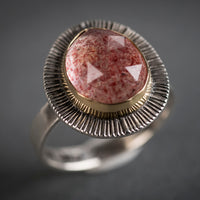 Sorento Strawberry Quartz Ring - size 7