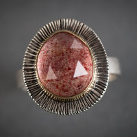 Sorento Strawberry Quartz Ring - size 7