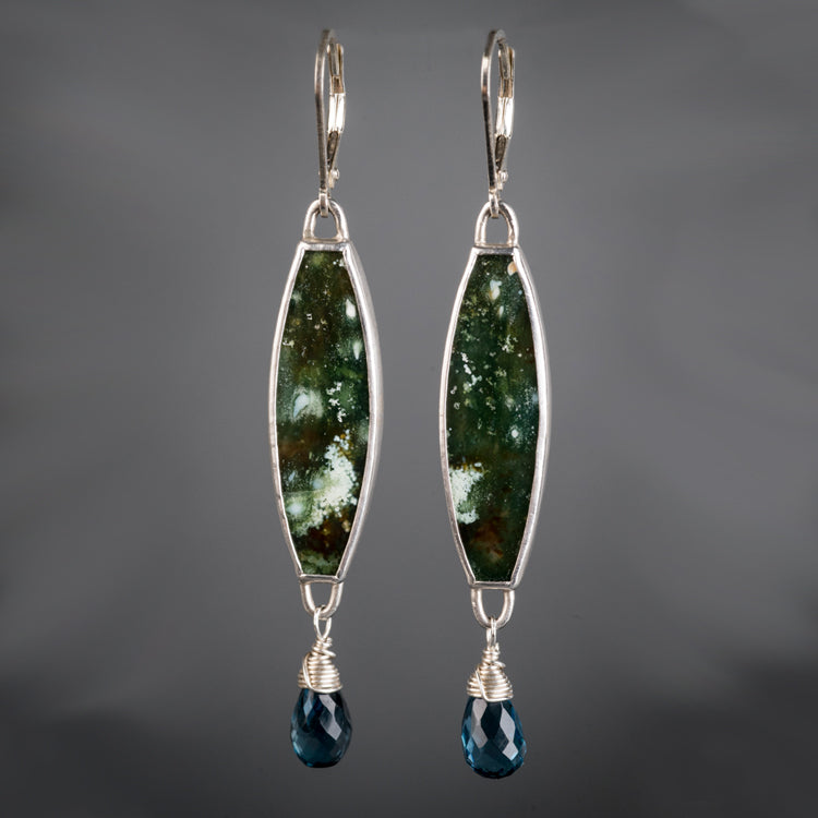 Eos Ocean Jasper & Blue Topaz Earrings