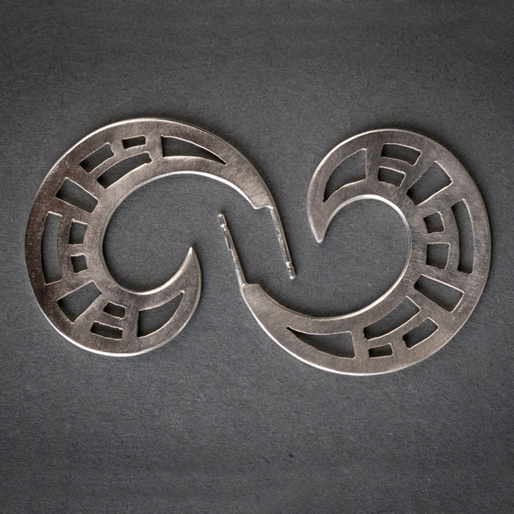 Lola Pierced Sterling Silver Hoop Earrings