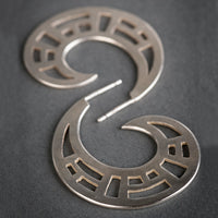 Lola Pierced Sterling Silver Hoop Earrings