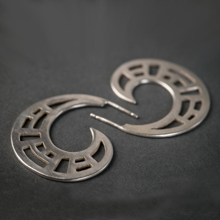 Lola Pierced Sterling Silver Hoop Earrings