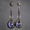 Tangier Tanzanite Hoops with Dangles