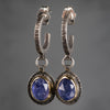 Tangier Tanzanite Hoops with Dangles