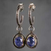 Tangier Tanzanite Hoops with Dangles