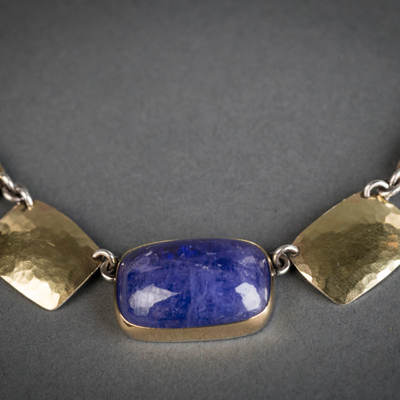Lynn Tanzanite & Shield Bib Necklace