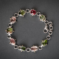 Europa Bi-colored Tourmaline Link Bracelet