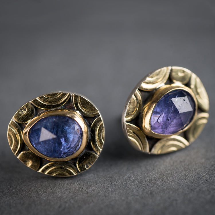 Osaka Tanzanite Stud Earrings