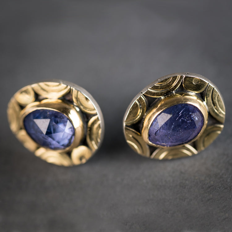Osaka Tanzanite Stud Earrings