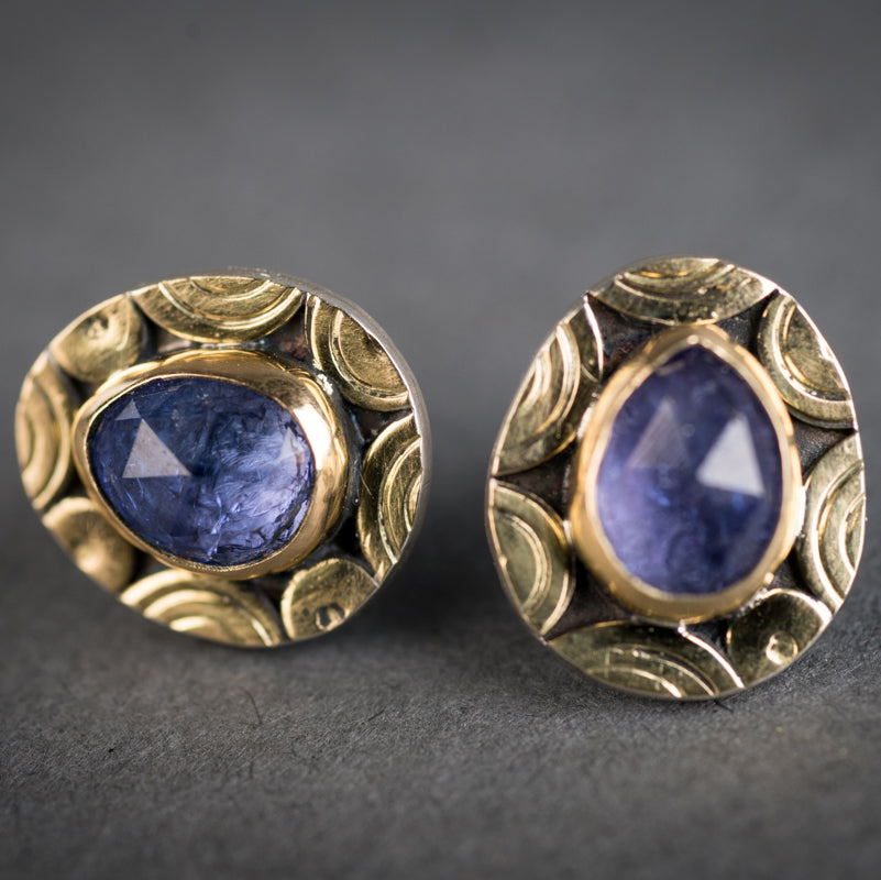 Osaka Tanzanite Stud Earrings
