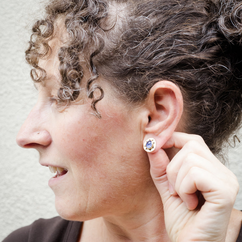 Osaka Tanzanite Stud Earrings