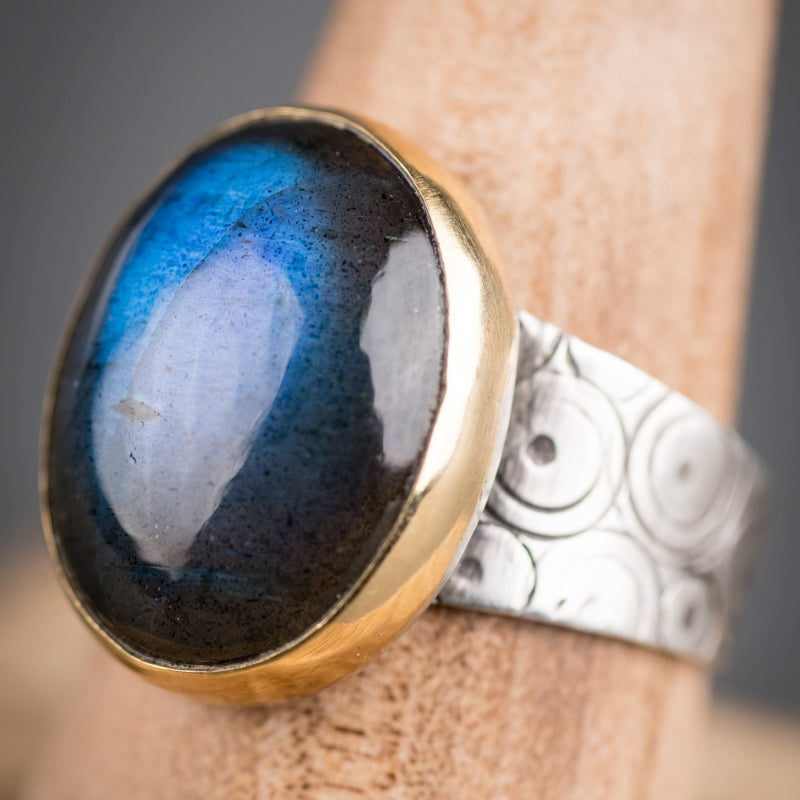 Majorca Labradorite Ring - Size 9