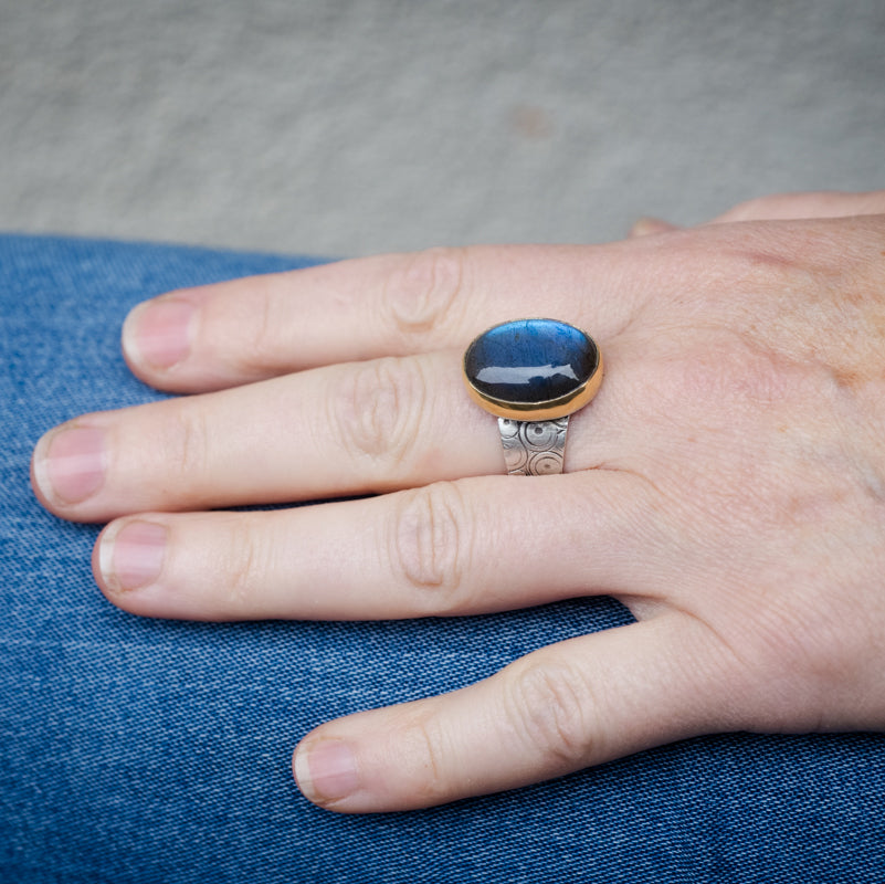 Majorca Labradorite Ring - Size 9