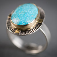 Sendai Kingman Turquoise Ring - size 8