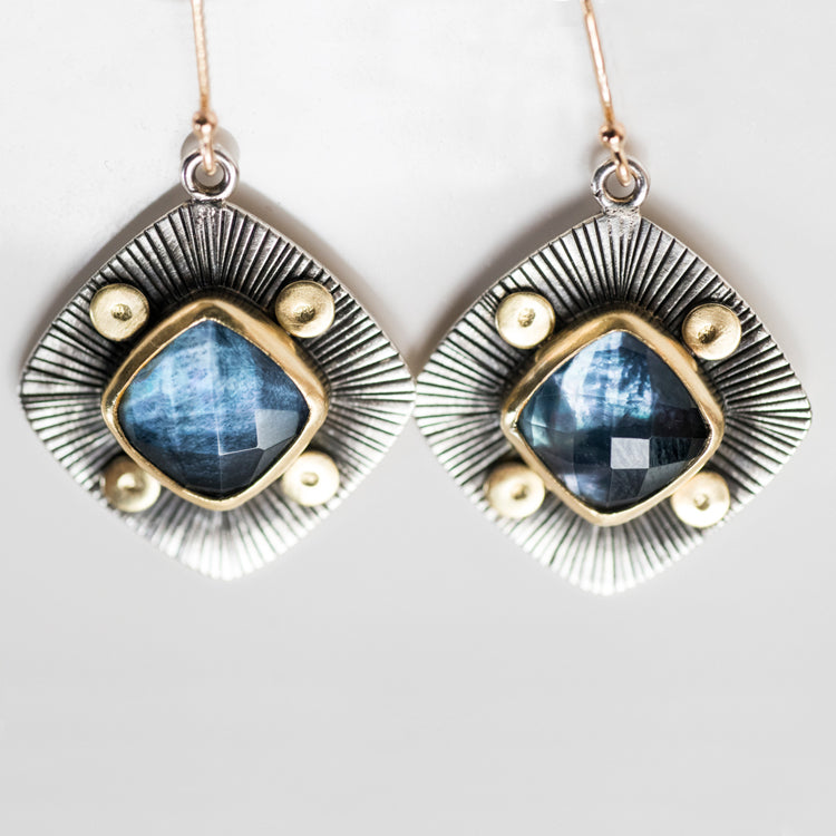 Perth Black Onyx Triplet Earrings