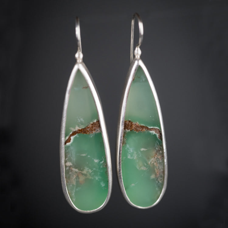Leda Chrysoprase Drop Earrings