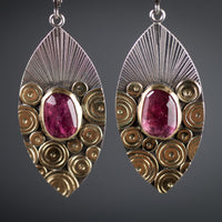 Antigua Pink Tourmaline Earrings