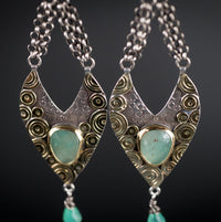 Bora Bora Aquaprase™ & Chrysoprase Chandelier Earrings