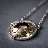 Hebrides Bi-colored Tourmaline Pendant Necklace
