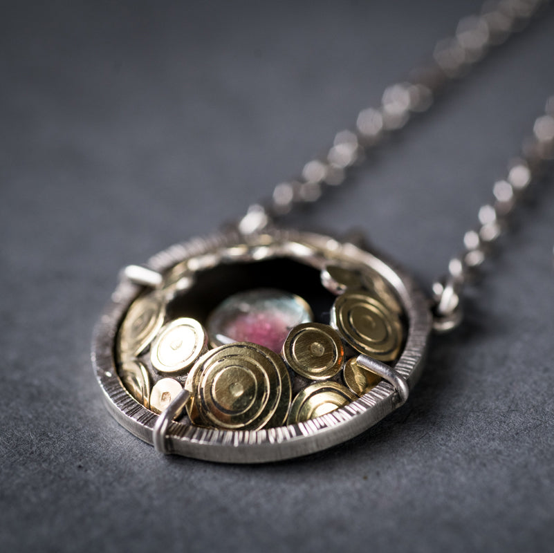 Hebrides Bi-colored Tourmaline Pendant Necklace