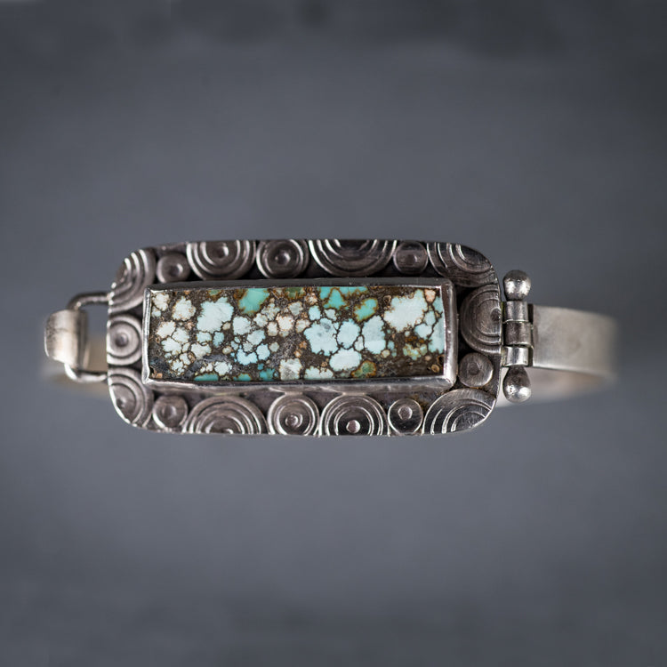 Osaka Turquoise Tension Cuff in Silver