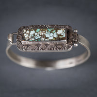 Osaka Turquoise Tension Cuff in Silver