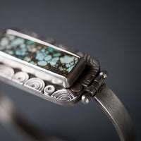 Osaka Turquoise Tension Cuff in Silver