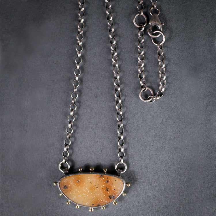 Ceres Drusy Pendant with Granule Halo