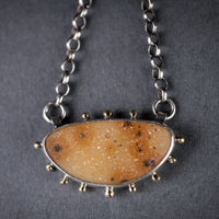 Ceres Drusy Pendant with Granule Halo