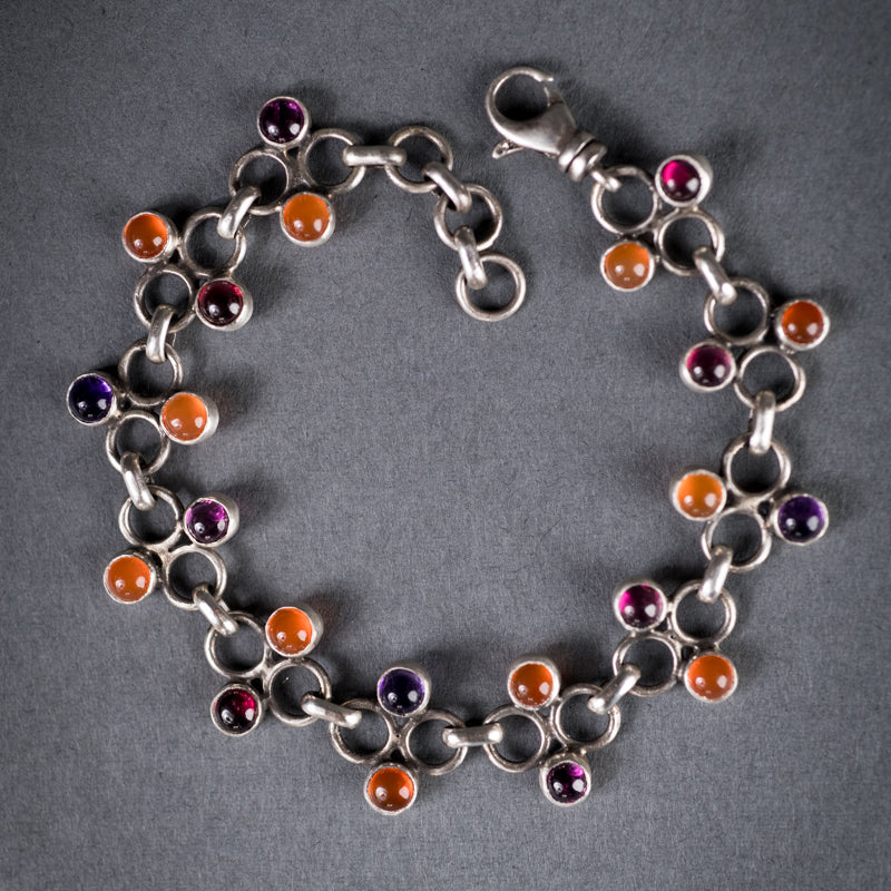 Hera Multi Gemstone Bracelet in Silver