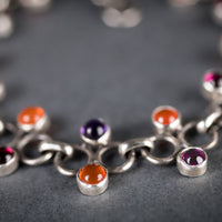 Hera Multi Gemstone Bracelet in Silver