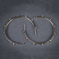 Corona Hoop Earrings w/ Gold Granules