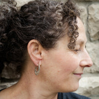 Lola Pierced Sterling Silver Hoop Earrings