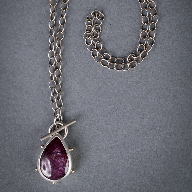Callisto Star Ruby Toggle Pendant