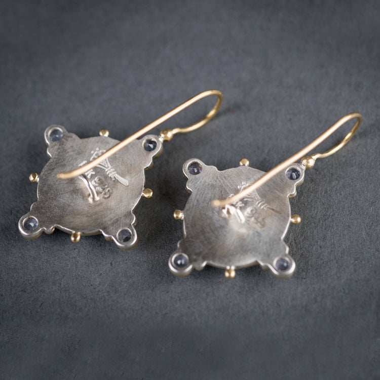 Venus Golden Hills Turquoise & Tanzanite Earrings