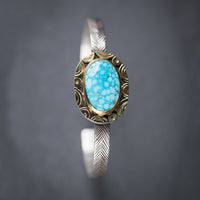 Mykonos Kingman Turquoise Cuff Bracelet