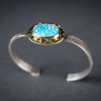 Mykonos Kingman Turquoise Cuff Bracelet