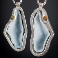 Luna Aquamarine & Geode Dangle Earrings