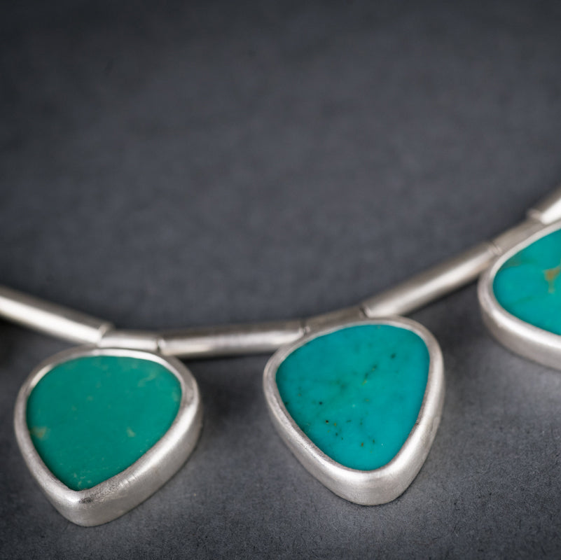 Asteria Green Turquoise Bib Necklace