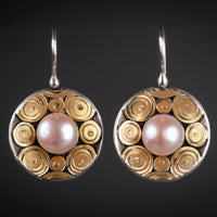 Shiomi Pearl Drop Earrings in 18k & SS