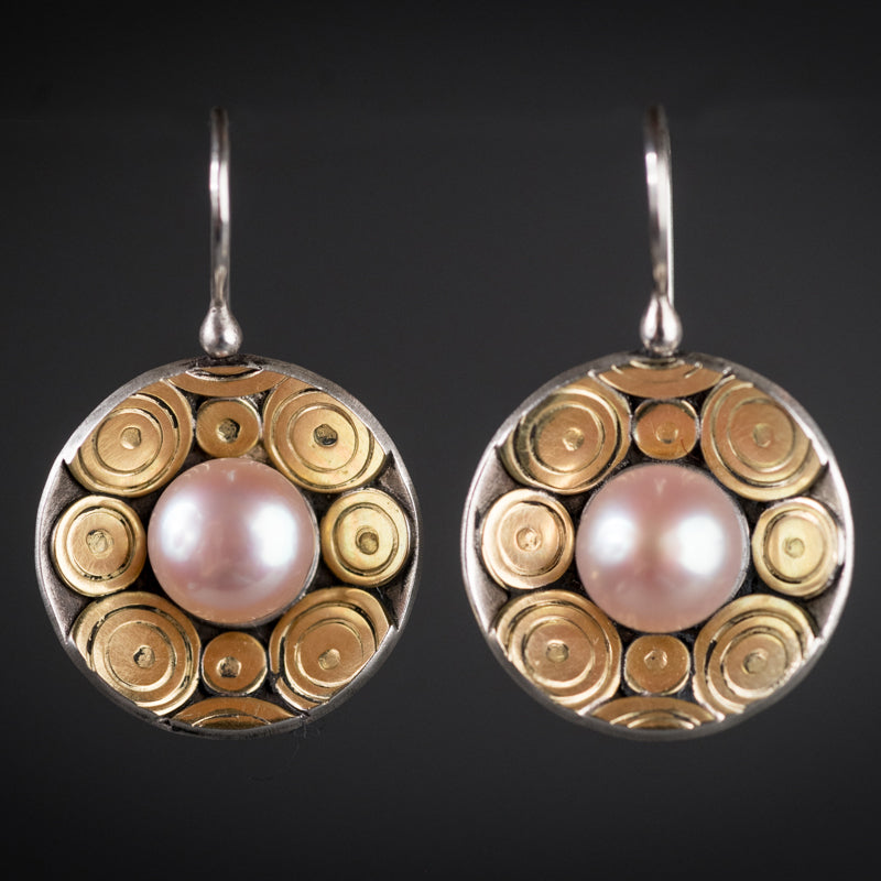 Shiomi Pearl Drop Earrings in 18k & SS