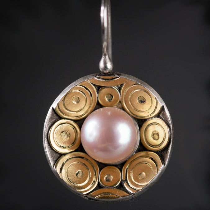 Shiomi Pearl Drop Earrings in 18k & SS