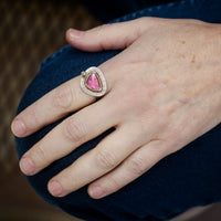 Milan Rose Tourmaline & Diamond Ring - Size 7 1/2