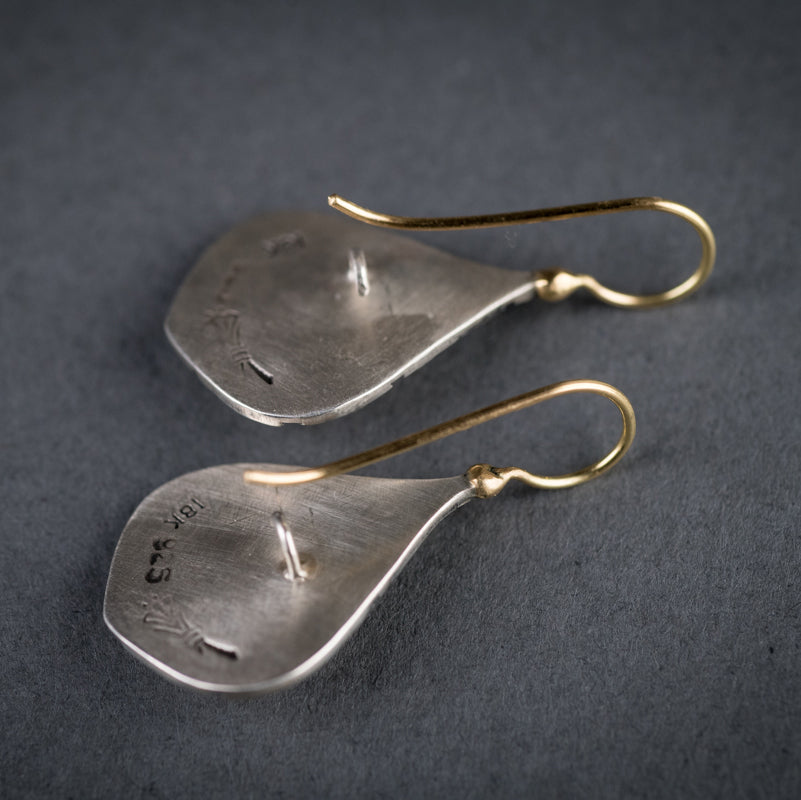 Mustique Pink Tourmaline Drop Earrings in Gold & Silver